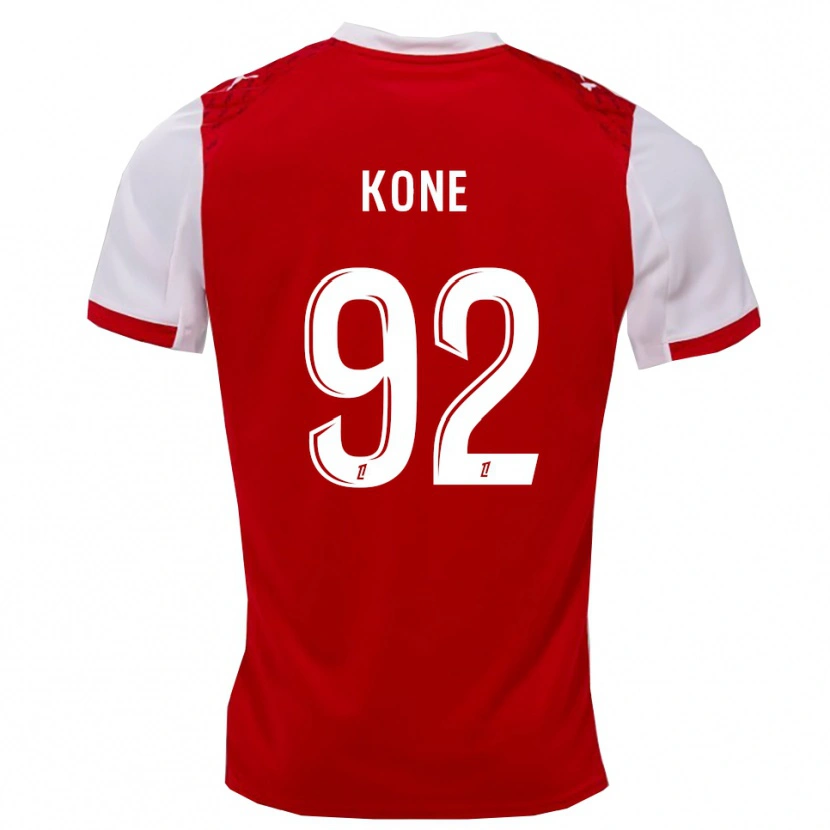 Danxen Kinder Abdoul Koné #92 Rot Weiß Heimtrikot Trikot 2025/26 T-Shirt