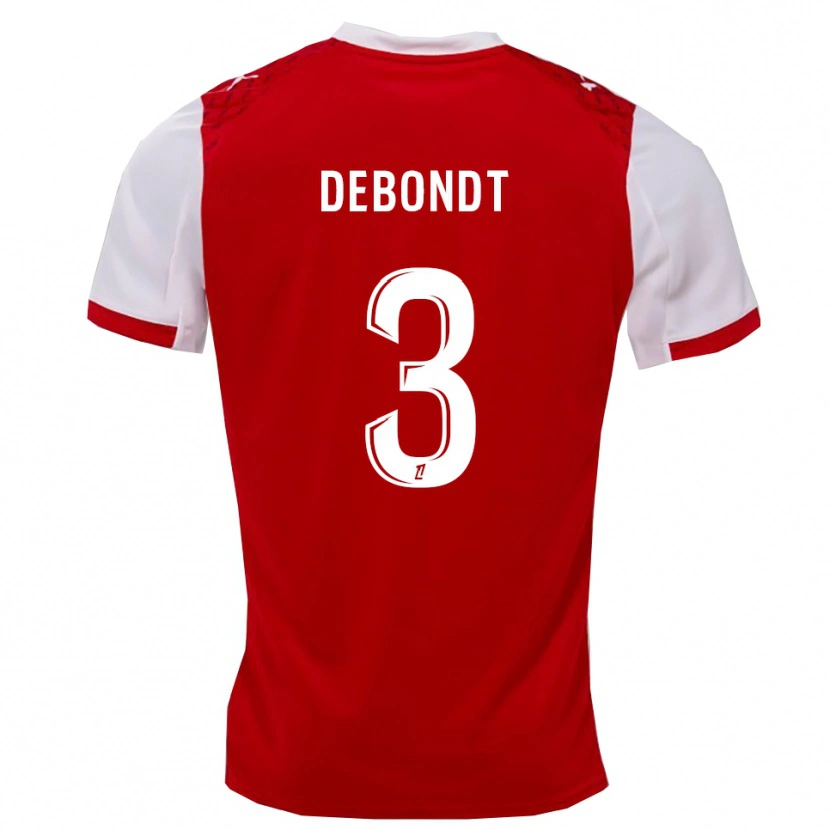 Danxen Kinder Maël Debondt #3 Rot Weiß Heimtrikot Trikot 2025/26 T-Shirt