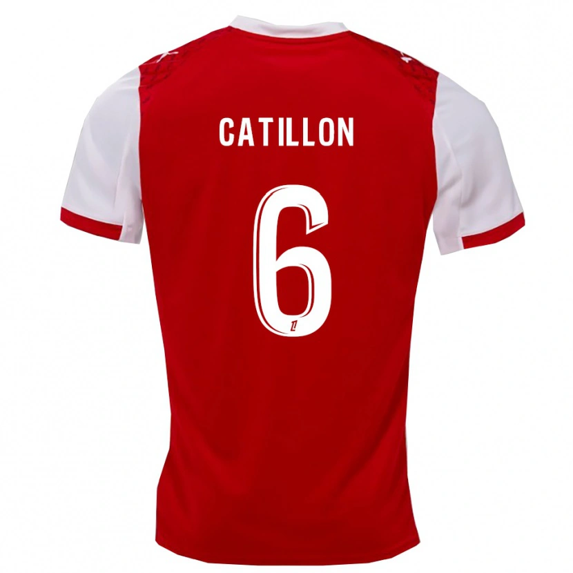 Danxen Kinder Eithan Catillon #6 Rot Weiß Heimtrikot Trikot 2025/26 T-Shirt