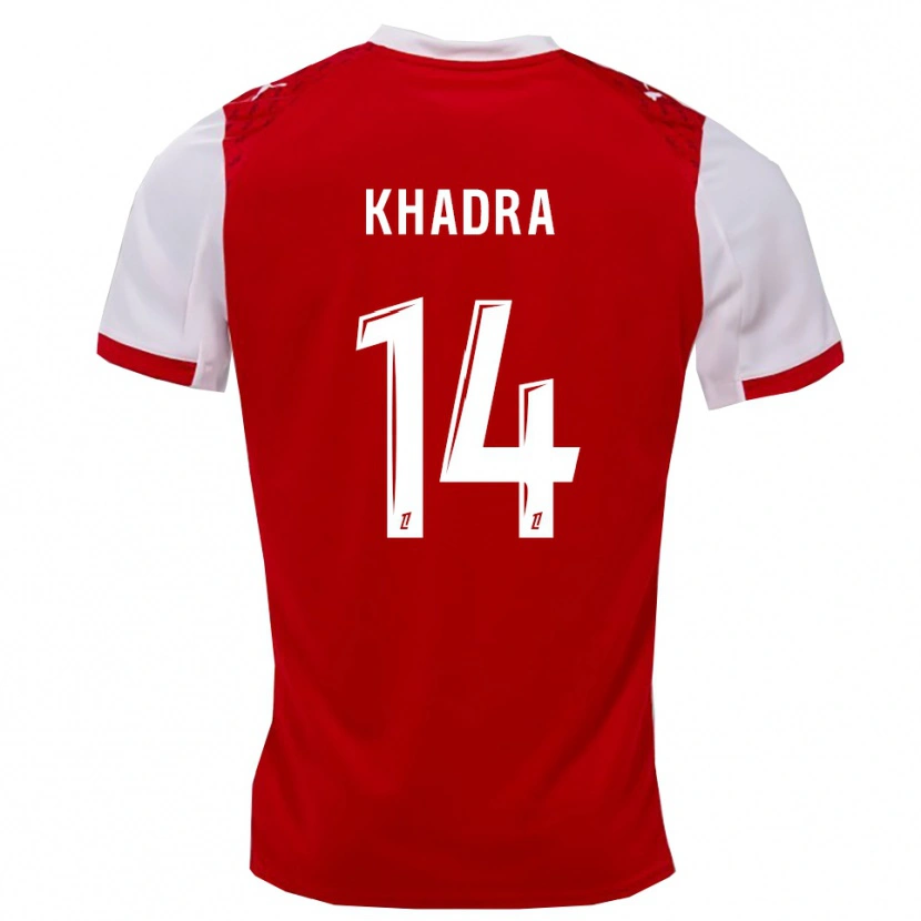Danxen Kinder Reda Khadra #14 Rot Weiß Heimtrikot Trikot 2025/26 T-Shirt