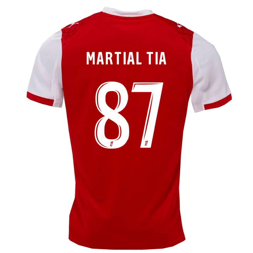 Danxen Kinder Ange Martial Tia #87 Rot Weiß Heimtrikot Trikot 2025/26 T-Shirt