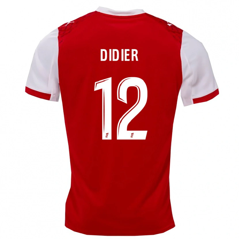 Danxen Kinder Haïlé Didier #12 Rot Weiß Heimtrikot Trikot 2025/26 T-Shirt