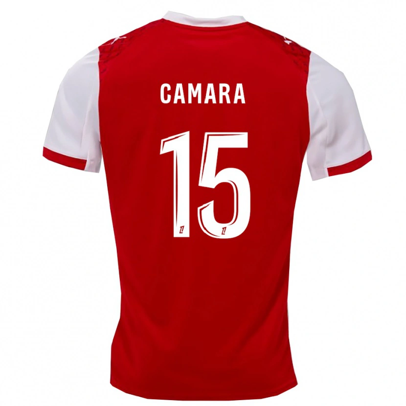 Danxen Kinder Condé Camara #15 Rot Weiß Heimtrikot Trikot 2025/26 T-Shirt