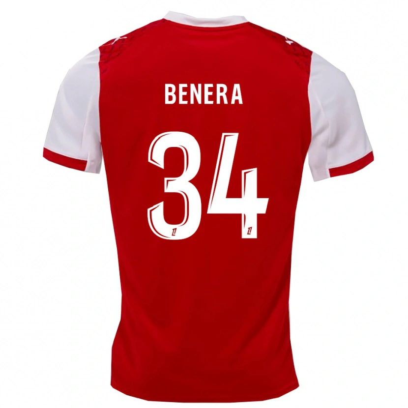 Danxen Kinder Ummene Benera #34 Rot Weiß Heimtrikot Trikot 2025/26 T-Shirt