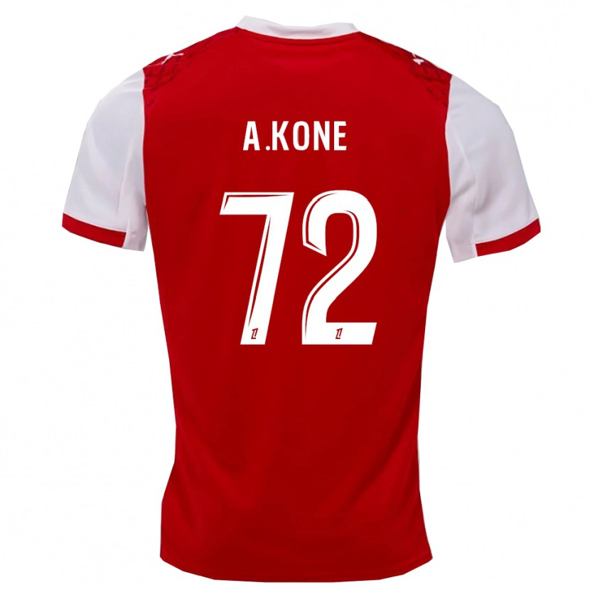 Danxen Kinder Amadou Koné #72 Rot Weiß Heimtrikot Trikot 2025/26 T-Shirt