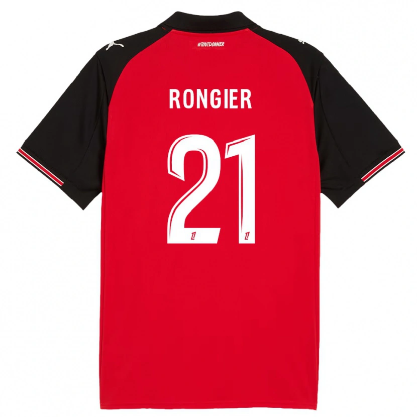 Danxen Kinder Valentin Rongier #21 Rot Schwarz Heimtrikot Trikot 2025/26 T-Shirt