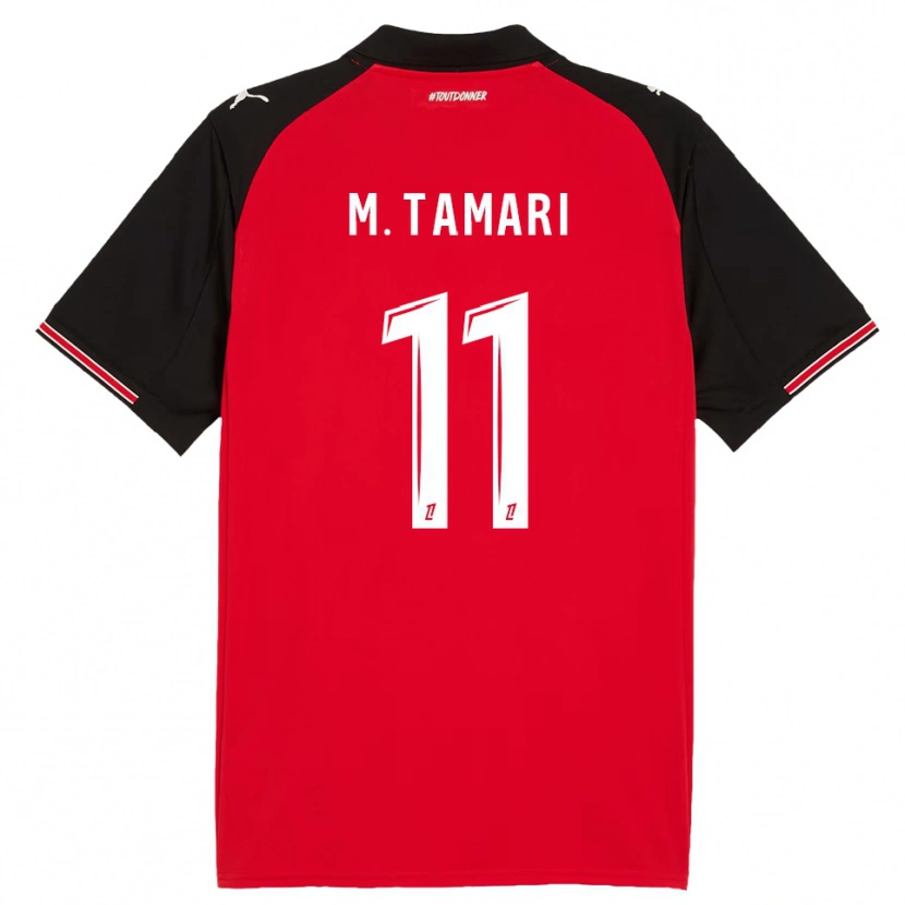 Danxen Kinder Mousa Tamari #11 Rot Schwarz Heimtrikot Trikot 2025/26 T-Shirt