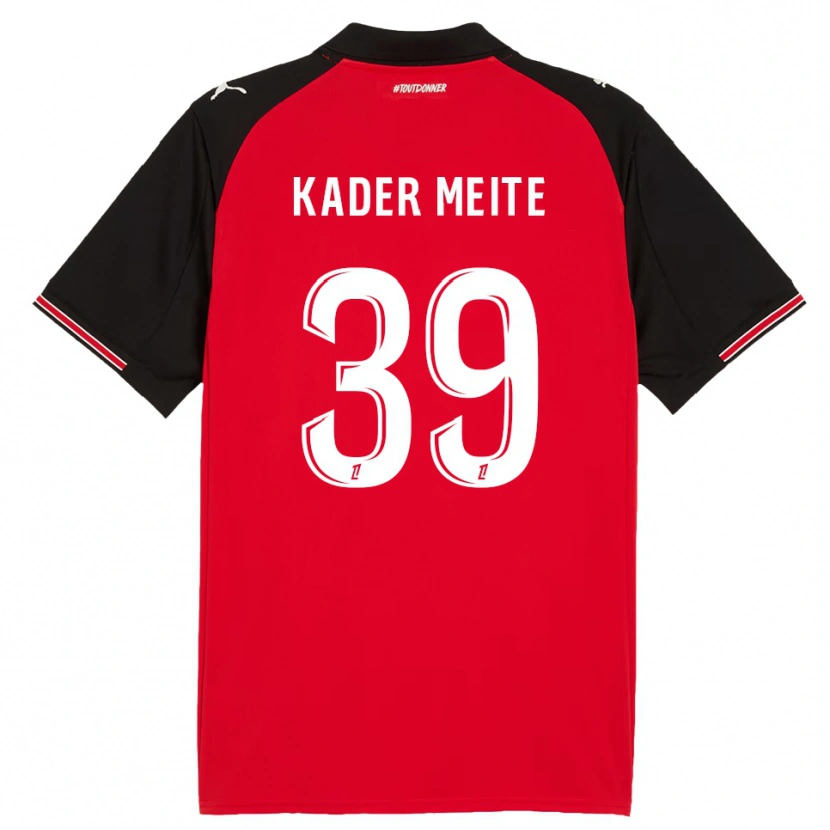 Danxen Kinder Mohamed Kader Meïté #39 Rot Schwarz Heimtrikot Trikot 2025/26 T-Shirt