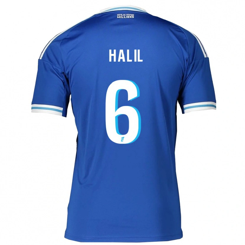Danxen Kinder Fouad Halil #6 Blau Weiß Heimtrikot Trikot 2025/26 T-Shirt