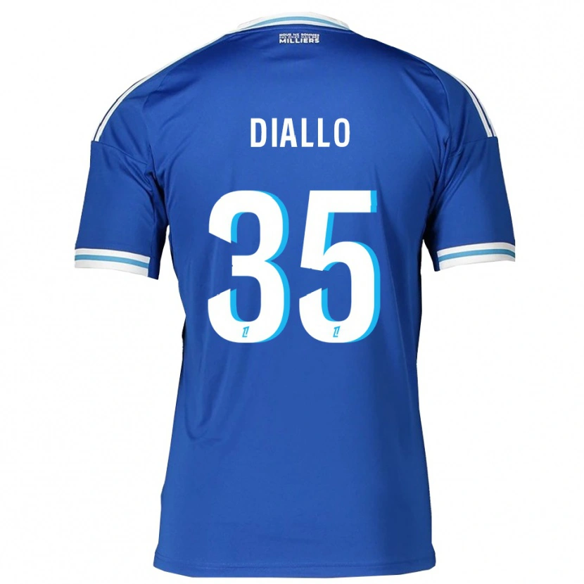 Danxen Kinder Tidiane Diallo #35 Blau Weiß Heimtrikot Trikot 2025/26 T-Shirt