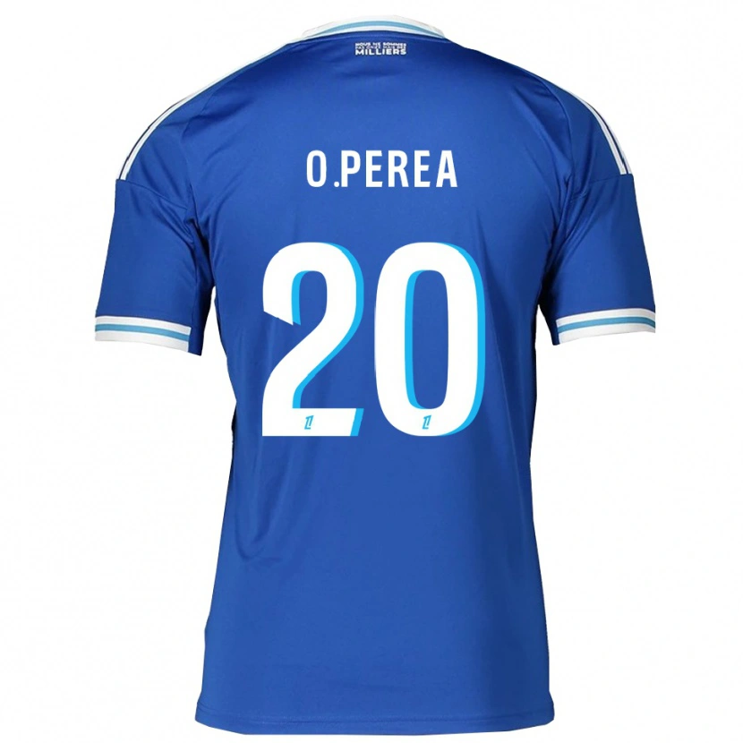 Danxen Kinder Óscar Perea #20 Blau Weiß Heimtrikot Trikot 2025/26 T-Shirt