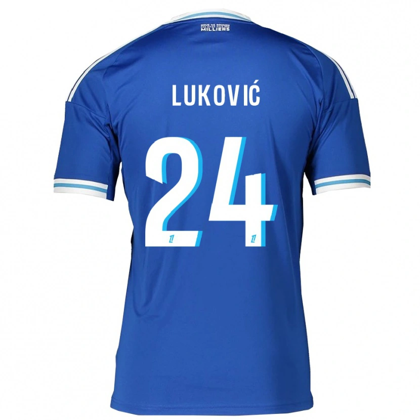 Danxen Kinder Milos Lukovic #24 Blau Weiß Heimtrikot Trikot 2025/26 T-Shirt