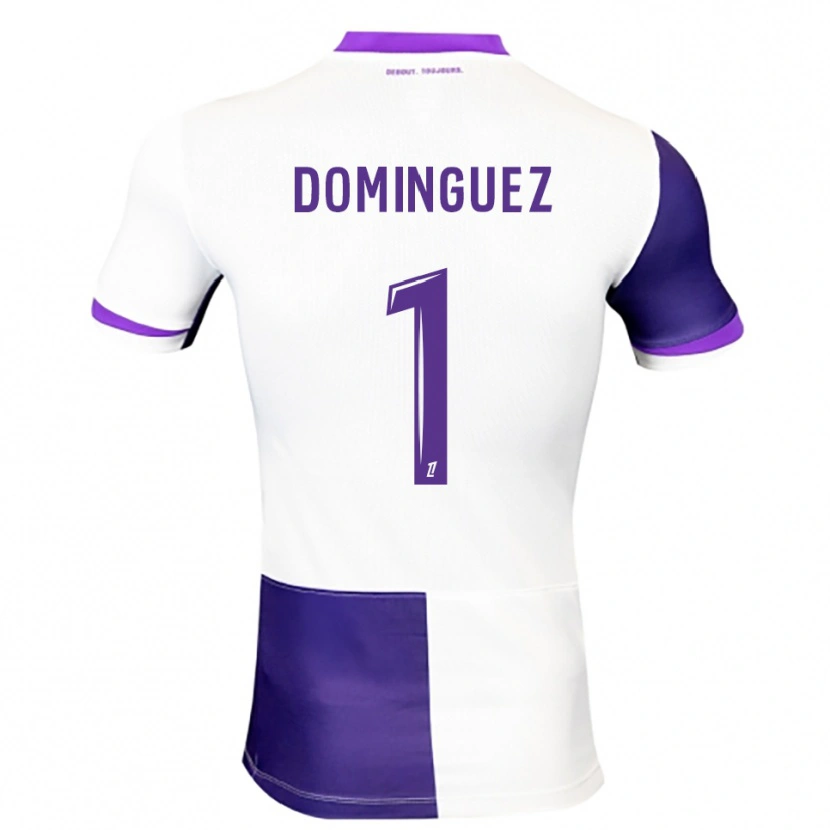 Danxen Kinder Álex Domínguez #1 Lila Weiß Heimtrikot Trikot 2025/26 T-Shirt