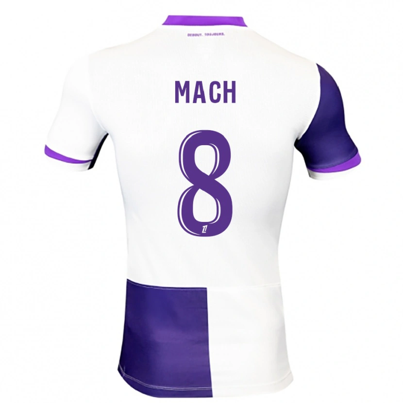 Danxen Kinder Mattéo Mach #8 Lila Weiß Heimtrikot Trikot 2025/26 T-Shirt