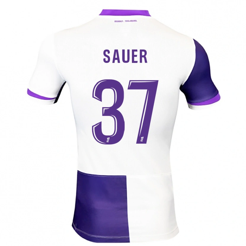Danxen Kinder Mario Sauer #37 Lila Weiß Heimtrikot Trikot 2025/26 T-Shirt