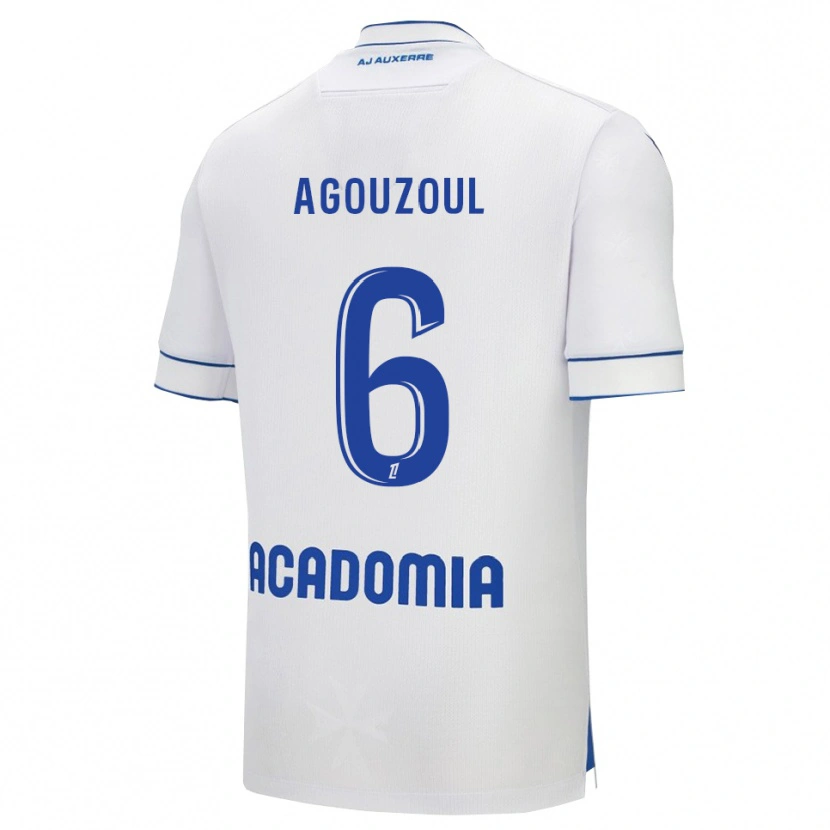 Danxen Kinder Saad Agouzoul #6 Weiß Blau Heimtrikot Trikot 2025/26 T-Shirt