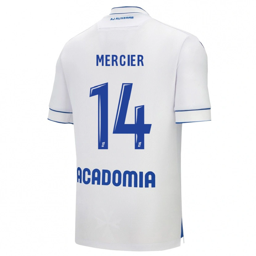Danxen Kinder Nicolas Mercier #14 Weiß Blau Heimtrikot Trikot 2025/26 T-Shirt