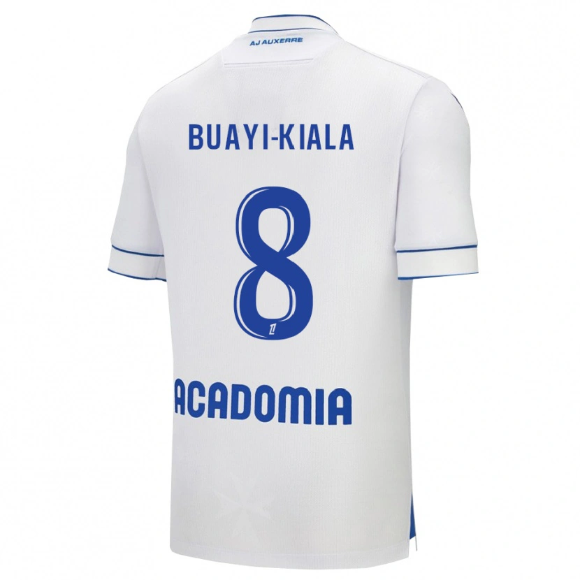 Danxen Kinder Nathan Buayi-Kiala #8 Weiß Blau Heimtrikot Trikot 2025/26 T-Shirt