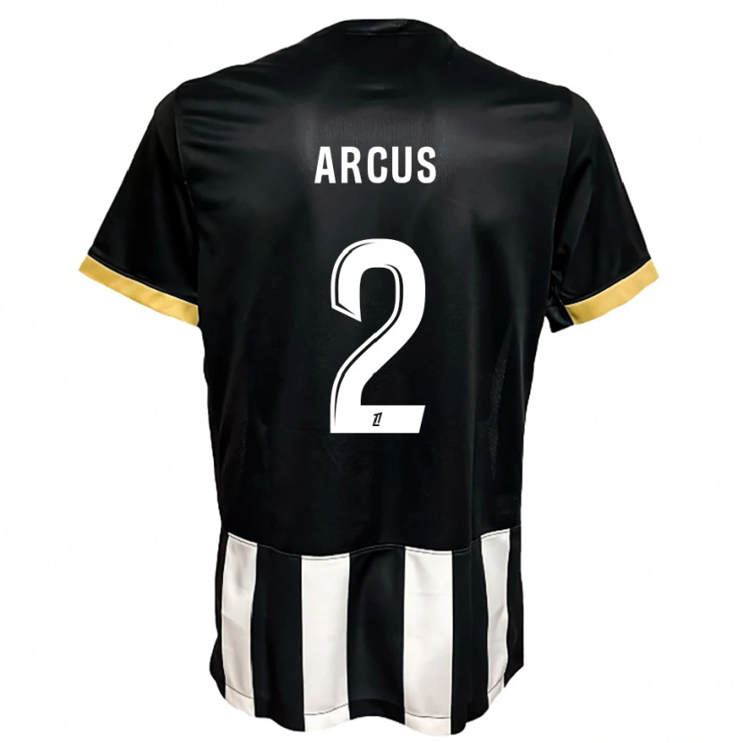Danxen Kinder Carlens Arcus #2 Schwarz Weiß Heimtrikot Trikot 2025/26 T-Shirt