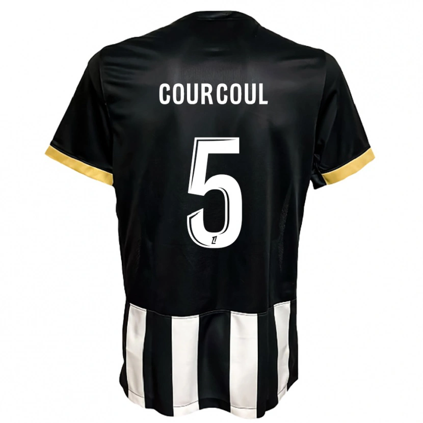 Danxen Kinder Marius Courcoul #5 Schwarz Weiß Heimtrikot Trikot 2025/26 T-Shirt