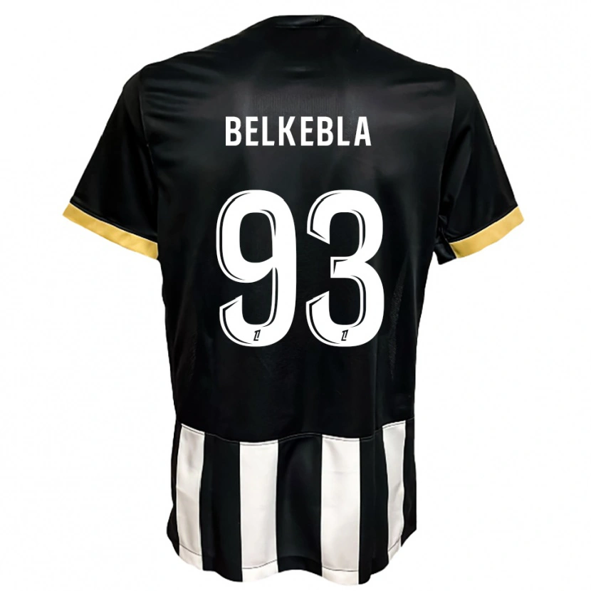 Danxen Kinder Haris Belkebla #93 Schwarz Weiß Heimtrikot Trikot 2025/26 T-Shirt