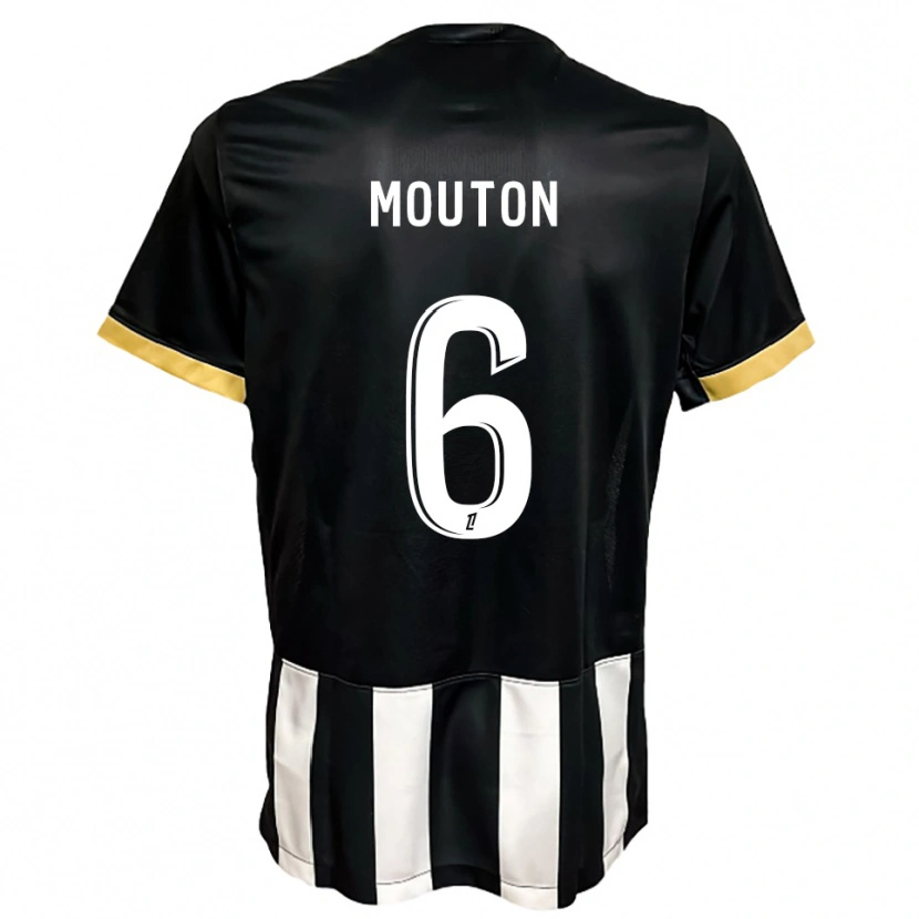 Danxen Kinder Louis Mouton #6 Schwarz Weiß Heimtrikot Trikot 2025/26 T-Shirt