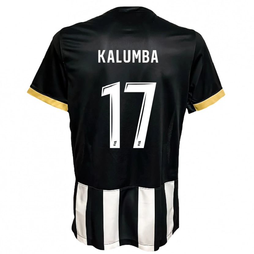 Danxen Kinder Justin Kalumba #17 Schwarz Weiß Heimtrikot Trikot 2025/26 T-Shirt