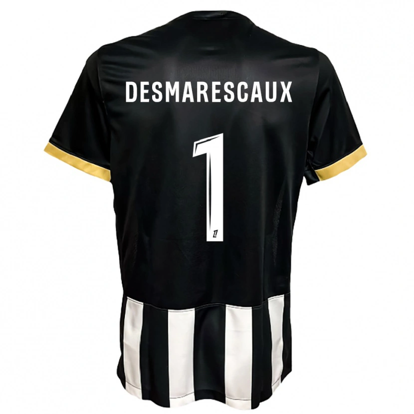 Danxen Kinder Émile Desmarescaux #1 Schwarz Weiß Heimtrikot Trikot 2025/26 T-Shirt