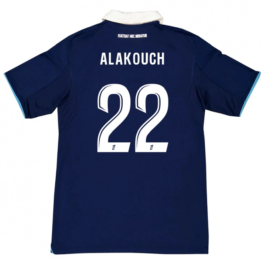 Danxen Kinder Sofiane Alakouch #22 Dunkelblau Weiß Heimtrikot Trikot 2025/26 T-Shirt