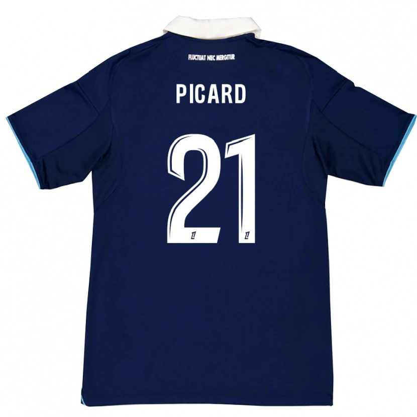 Danxen Kinder Océane Picard #21 Dunkelblau Weiß Heimtrikot Trikot 2025/26 T-Shirt