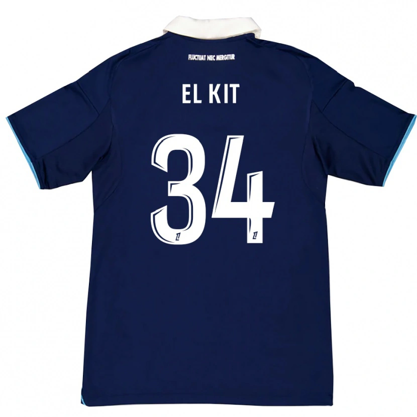 Danxen Kinder Kamil El Kit #34 Dunkelblau Weiß Heimtrikot Trikot 2025/26 T-Shirt