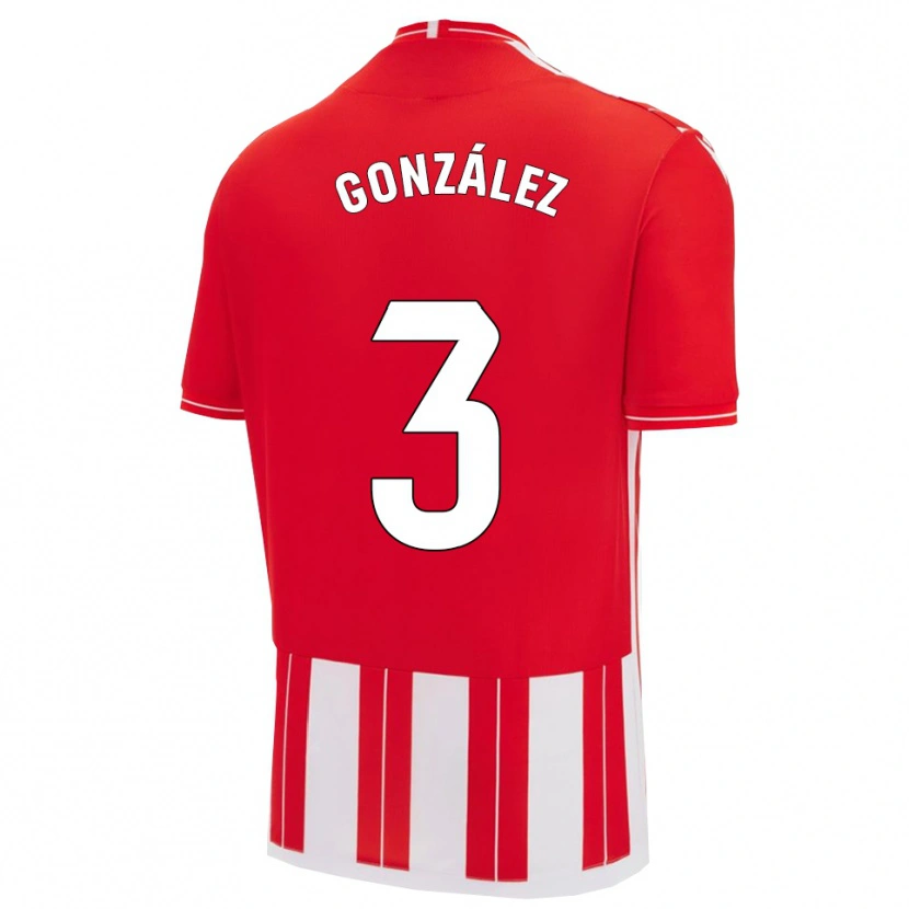 Danxen Kinder Edgar González #3 Rot Weiß Heimtrikot Trikot 2025/26 T-Shirt