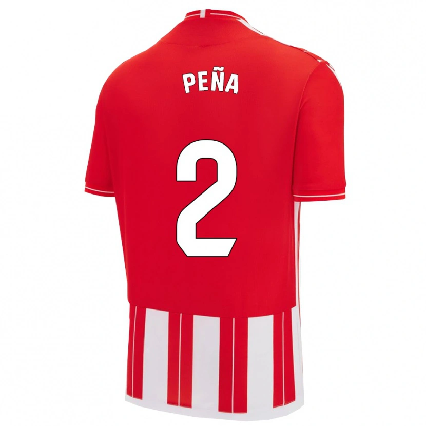 Danxen Kinder Miguel Peña #2 Rot Weiß Heimtrikot Trikot 2025/26 T-Shirt