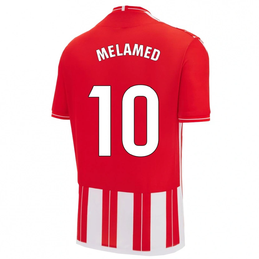 Danxen Kinder Nico Melamed #10 Rot Weiß Heimtrikot Trikot 2025/26 T-Shirt