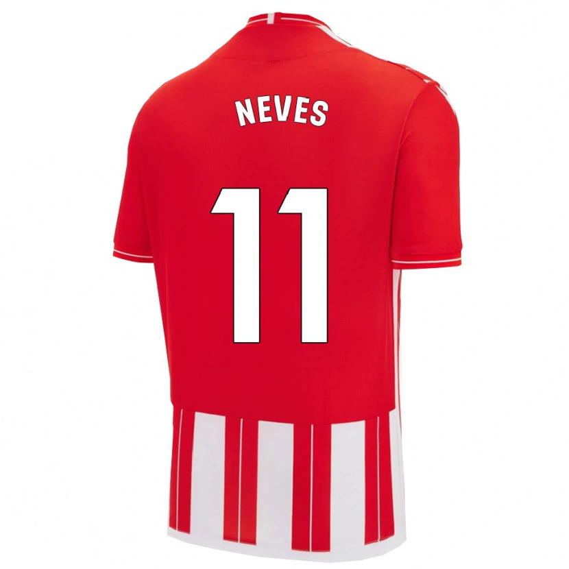 Danxen Kinder Hugo Neves #11 Rot Weiß Heimtrikot Trikot 2025/26 T-Shirt