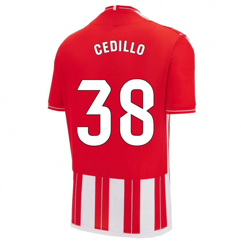 Danxen Kinder Pedro Cedillo #38 Rot Weiß Heimtrikot Trikot 2025/26 T-Shirt