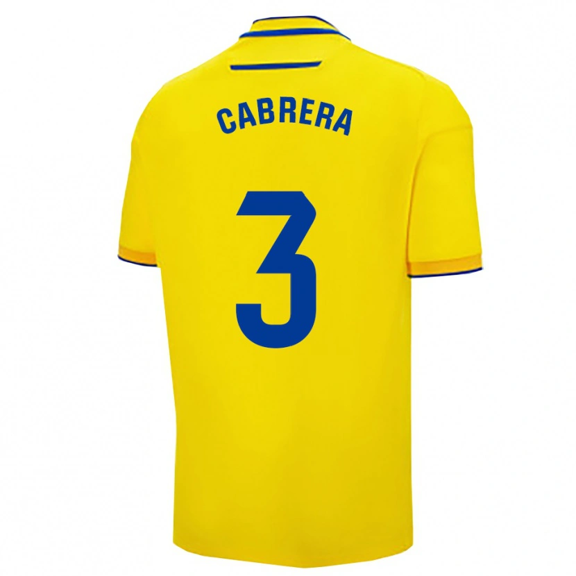 Danxen Kinder Julio Cabrera #3 Gelb Marine Heimtrikot Trikot 2025/26 T-Shirt