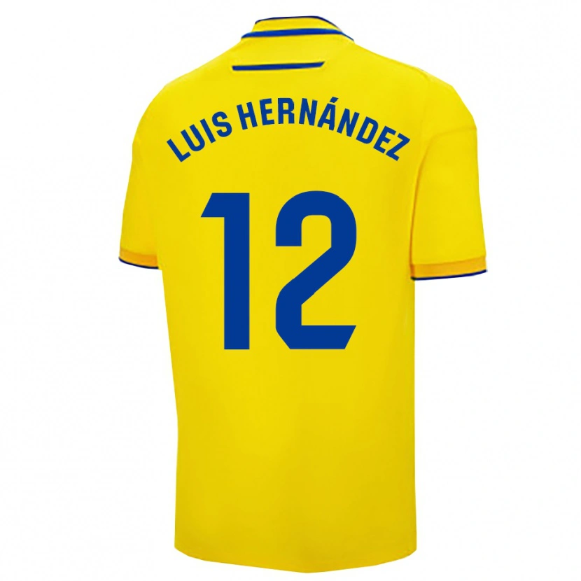 Danxen Kinder Luis Hernández #12 Gelb Marine Heimtrikot Trikot 2025/26 T-Shirt