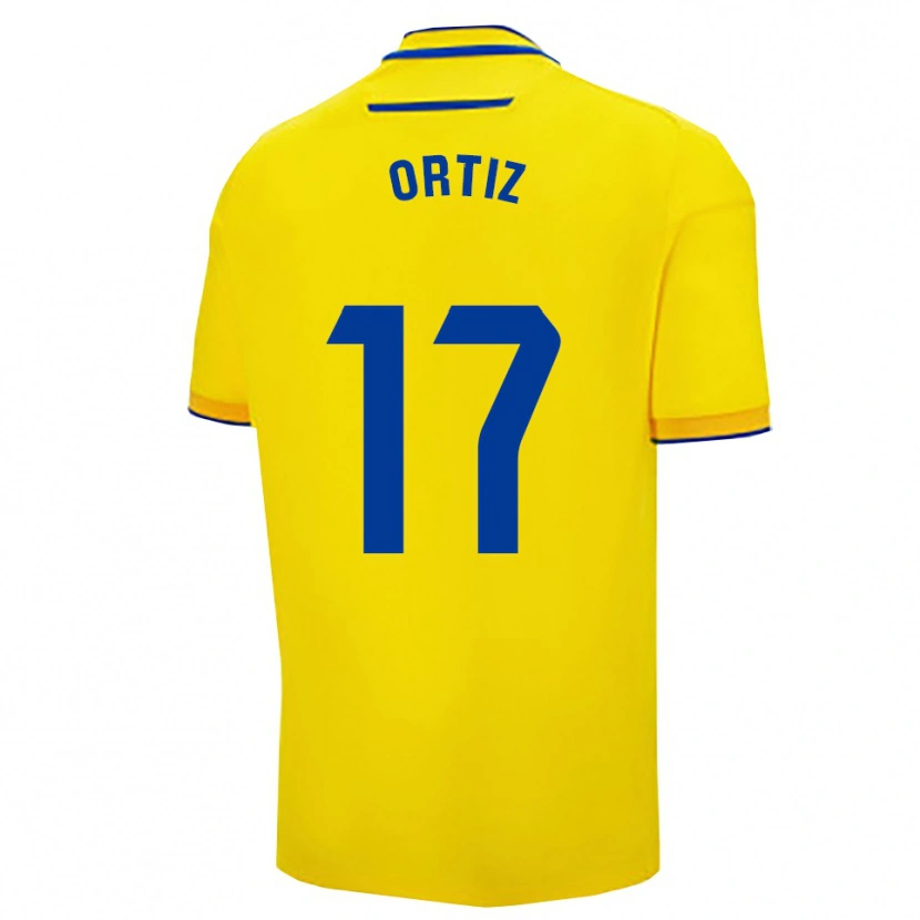 Danxen Kinder Pablo Ortiz #17 Gelb Marine Heimtrikot Trikot 2025/26 T-Shirt