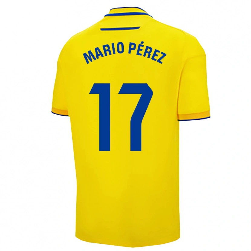Danxen Kinder Mario Pérez #17 Gelb Marine Heimtrikot Trikot 2025/26 T-Shirt