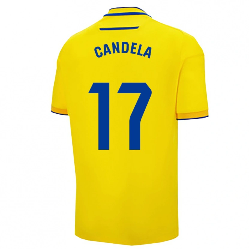 Danxen Kinder Candela Fernández Soto #17 Gelb Marine Heimtrikot Trikot 2025/26 T-Shirt