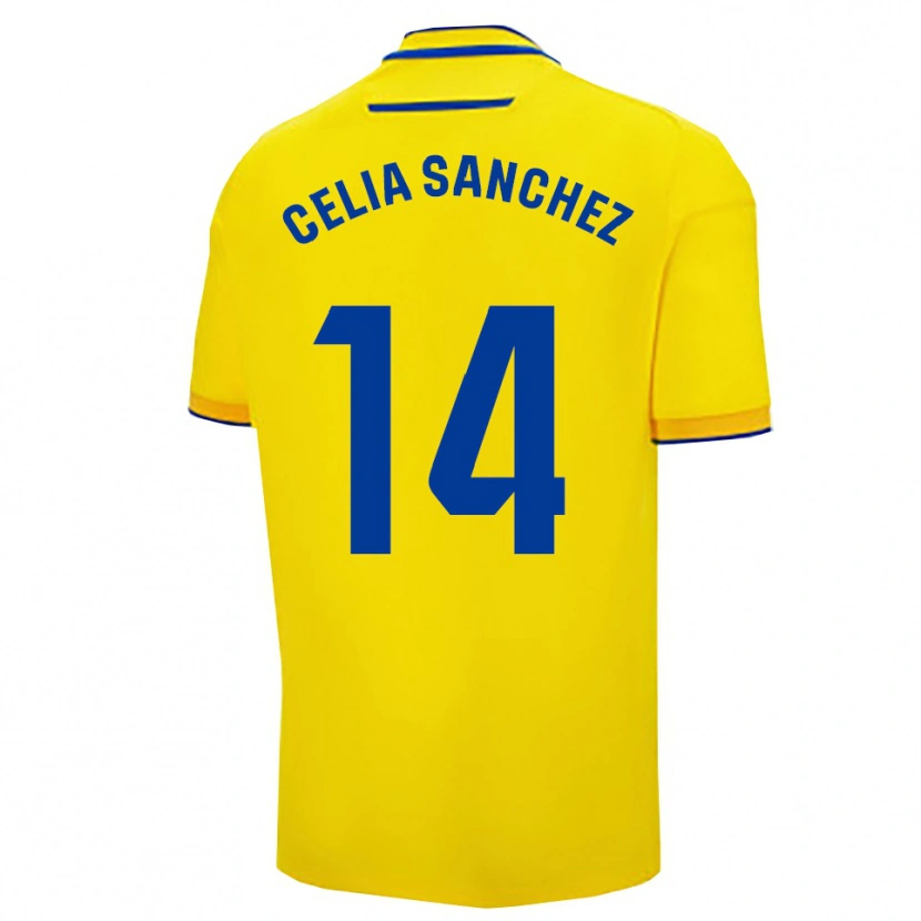 Danxen Kinder Celia Sánchez García #14 Gelb Marine Heimtrikot Trikot 2025/26 T-Shirt