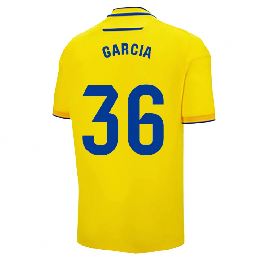 Danxen Kinder David García #36 Gelb Marine Heimtrikot Trikot 2025/26 T-Shirt