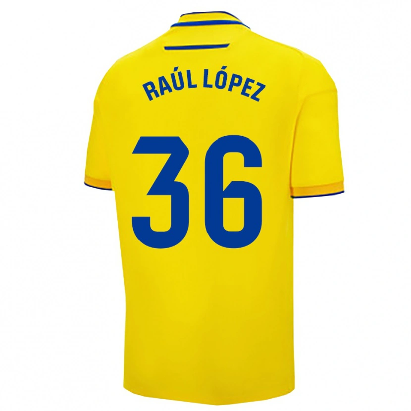 Danxen Kinder Raúl López #36 Gelb Marine Heimtrikot Trikot 2025/26 T-Shirt