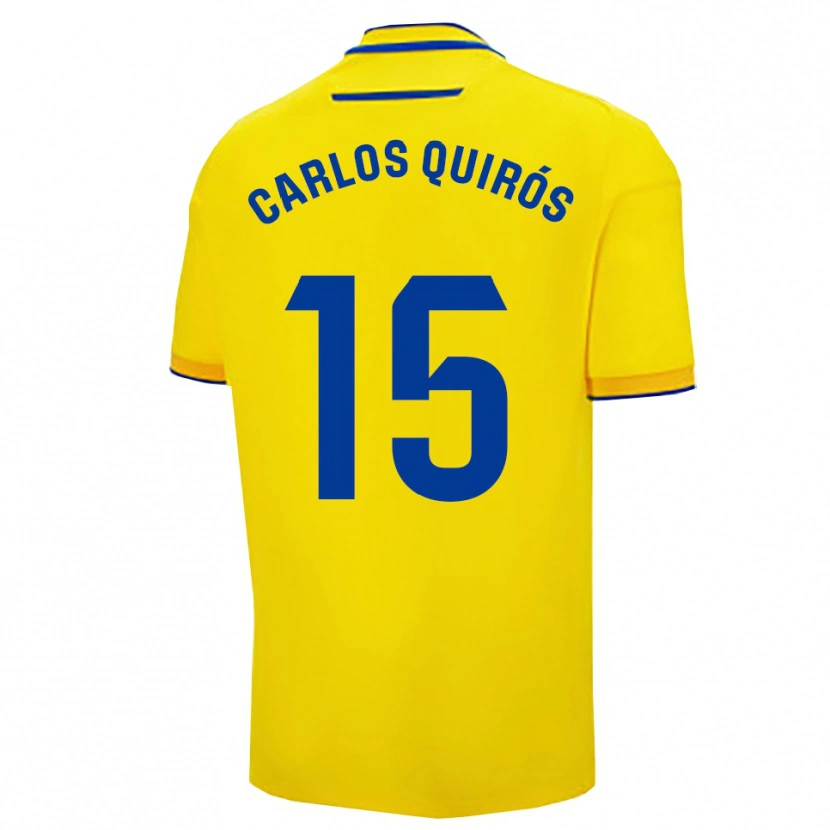 Danxen Kinder Juan Carlos Quirós #15 Gelb Marine Heimtrikot Trikot 2025/26 T-Shirt