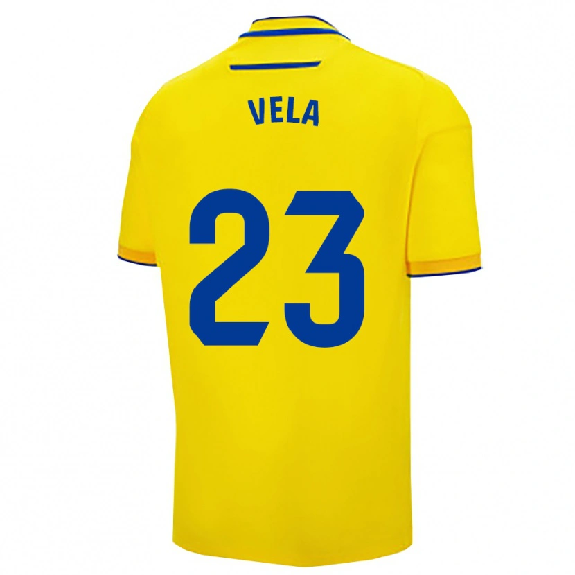 Danxen Kinder Mario Vela #23 Gelb Marine Heimtrikot Trikot 2025/26 T-Shirt