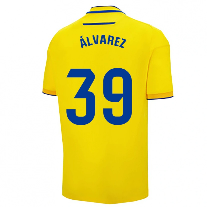 Danxen Kinder Ismael Álvarez #39 Gelb Marine Heimtrikot Trikot 2025/26 T-Shirt