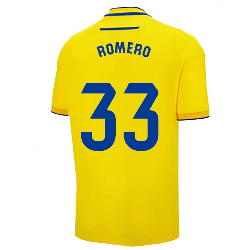 Danxen Kinder Saúl Romero #33 Gelb Marine Heimtrikot Trikot 2025/26 T-Shirt