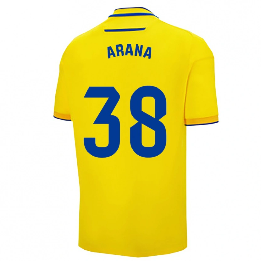 Danxen Kinder Pablo Arana #38 Gelb Marine Heimtrikot Trikot 2025/26 T-Shirt