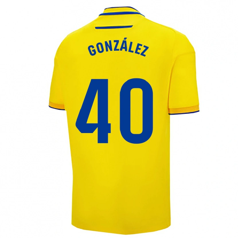 Danxen Kinder José González #40 Gelb Marine Heimtrikot Trikot 2025/26 T-Shirt